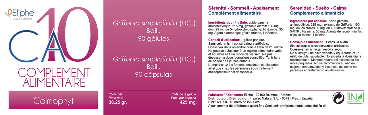 Etiqueta Calmophyt Eliphe CA10