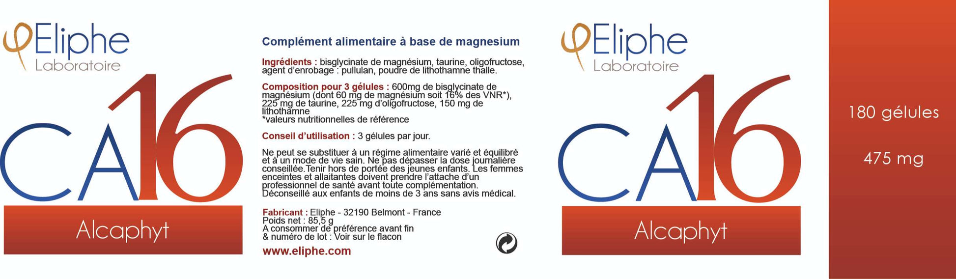 Etiqueta Alcaphyt Eliphe CA16